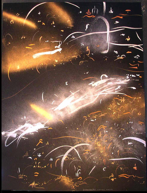 Artist Richard Lazzara. 'WATERFLOWS' Artwork Image, Created in 1986, Original Pastel. #art #artist