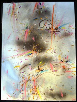 Richard Lazzara: 'WORDS UNHEARD', 1984 Calligraphy, Visionary. WORDS UNHEARD  from this sumie consensus painting 10x from 