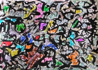 Richard Lazzara: 'Wild Man 6147', 2008 Calligraphy, Visionary.  Art for the Soul by  