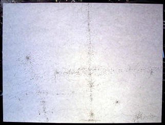 Richard Lazzara: 'ZEN CENTRAL', 1975 Pen Drawing, Visionary. ZEN CENTRAL 1975, grabs you right in the middle path with this pen calligraphy from 