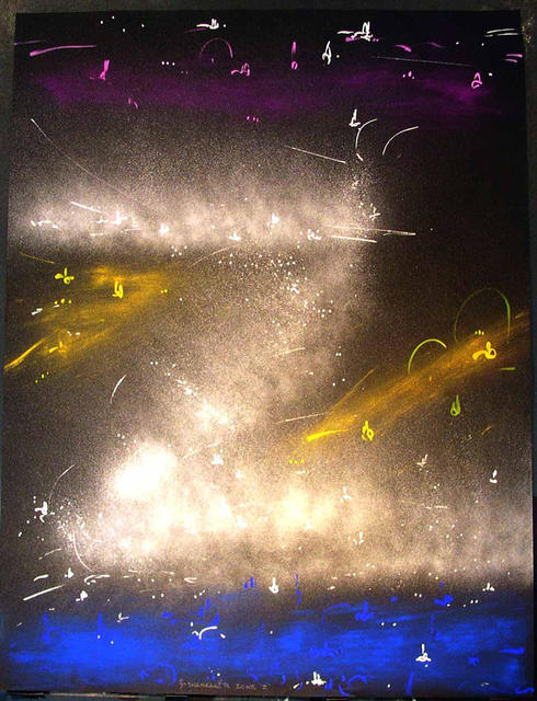 Artist Richard Lazzara. 'ZONE Z' Artwork Image, Created in 1986, Original Pastel. #art #artist