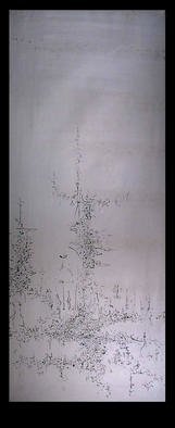 Richard Lazzara: ' A MODERN SUMIE ART', 1974 Acrylic Painting, Culture. A MODERN SUMIE ART  1974 is a sumie calligraphic painting from the HAIKU KOAN collection as found at 
