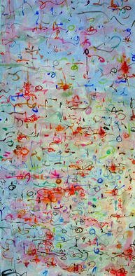 Richard Lazzara: 'adventures into peace', 1976 Calligraphy, Visionary. adventures into peace 1976 is a sumie calligraphy watercolor on rice paper from the KAKEMONO SERIES  as archived at 