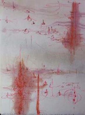 Richard Lazzara: 'agreement moves', 1982 Calligraphy, Visionary. AGREEMENT MOVES, from the folio MINDSCAPES is available at 