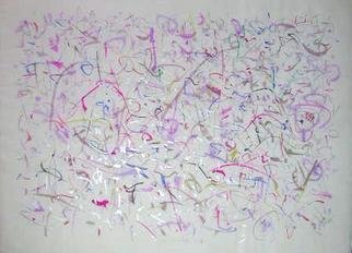Richard Lazzara: 'art leader says', 1974 Calligraphy, Visionary. ART LEADER SAYS, from the folio MINDSCAPES is available at 