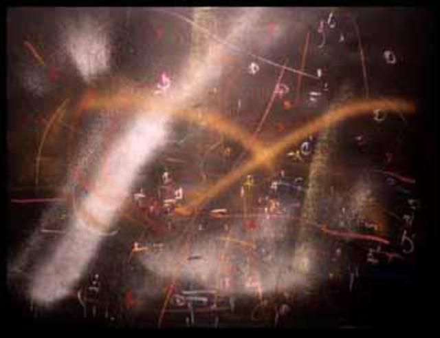 Richard Lazzara  'Battle Of Mars', created in 1982, Original Pastel.