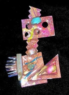 Richard Lazzara: 'big eyed pin ornament', 1989 Mixed Media Sculpture, Fashion. big eyed pin ornament from the folio LAZZARA ILLUMINATION DESIGN is available at 