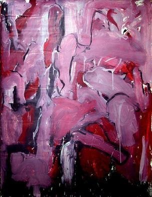 Richard Lazzara: 'blood guts and reality', 1972 Oil Painting, Abstract. blood guts and reality 1972  from the folio 