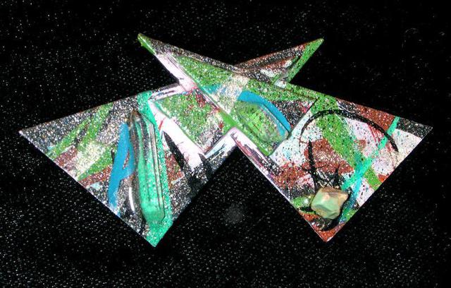 Artist Richard Lazzara. 'Bow Tie Pin Ornament' Artwork Image, Created in 1989, Original Pastel. #art #artist