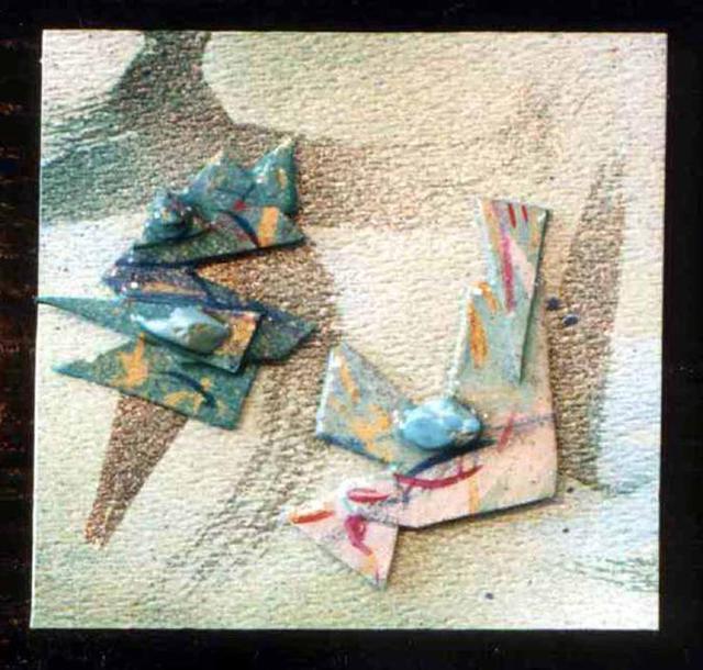 Artist Richard Lazzara. 'Conversations Ear Ornaments ' Artwork Image, Created in 1989, Original Pastel. #art #artist