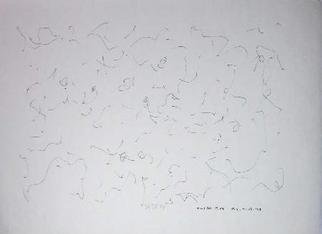 Richard Lazzara: 'created a vacuum', 1974 Calligraphy, Visionary. CREATED A VACUUM, from the folio MINDSCAPES is available at 