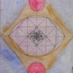 crystal eyed lingam yantra drawing By Richard Lazzara