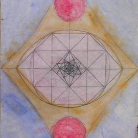 crystal eyed lingam yantra drawing By Richard Lazzara