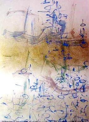Richard Lazzara: 'depend on spaces', 1982 Calligraphy, Visionary. DEPEND ON SPACES, from the folio MINDSCAPES is available at 