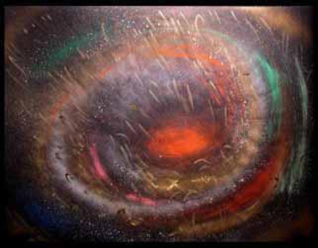 Richard Lazzara  'Earth And Galaxy', created in 1994, Original Pastel.