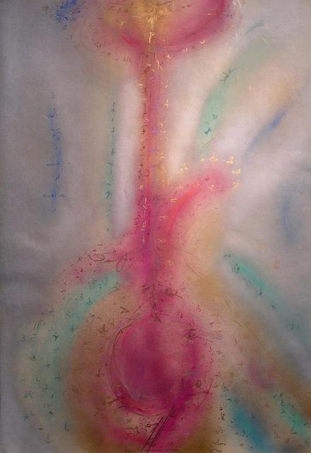 Artist Richard Lazzara. 'Ektari Arrangement Of Flows' Artwork Image, Created in 1988, Original Pastel. #art #artist