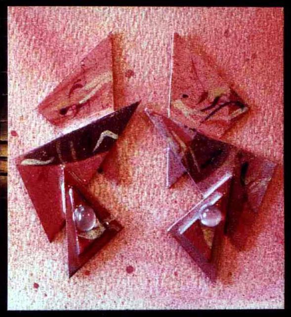 Artist Richard Lazzara. 'Feeling Ear Ornaments' Artwork Image, Created in 1989, Original Pastel. #art #artist