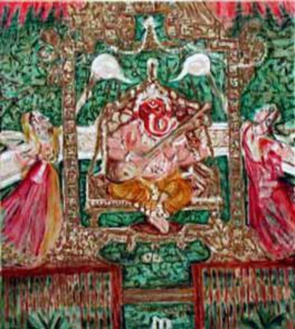 Artist Richard Lazzara. 'Ganesa Jhula' Artwork Image, Created in 2002, Original Pastel. #art #artist
