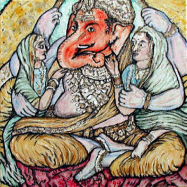 Artist Richard Lazzara. 'Ganesha Shaktis' Artwork Image, Created in 2000, Original Pastel. #art #artist