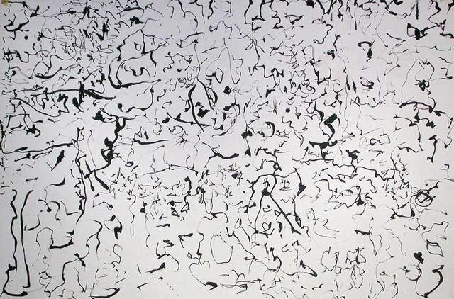 Artist Richard Lazzara. 'Gestalt Appears Thus This Kaligraphy' Artwork Image, Created in 1972, Original Pastel. #art #artist