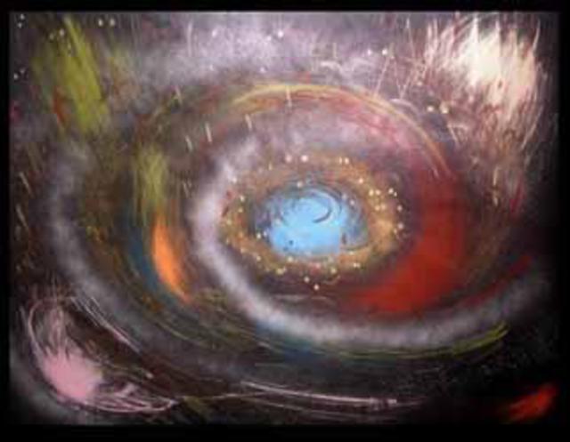 Artist Richard Lazzara. 'Gravitational Spirals' Artwork Image, Created in 1994, Original Pastel. #art #artist