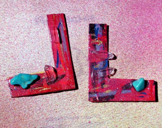 Artist Richard Lazzara. 'L For Lazzara Ear Ornaments' Artwork Image, Created in 1989, Original Pastel. #art #artist