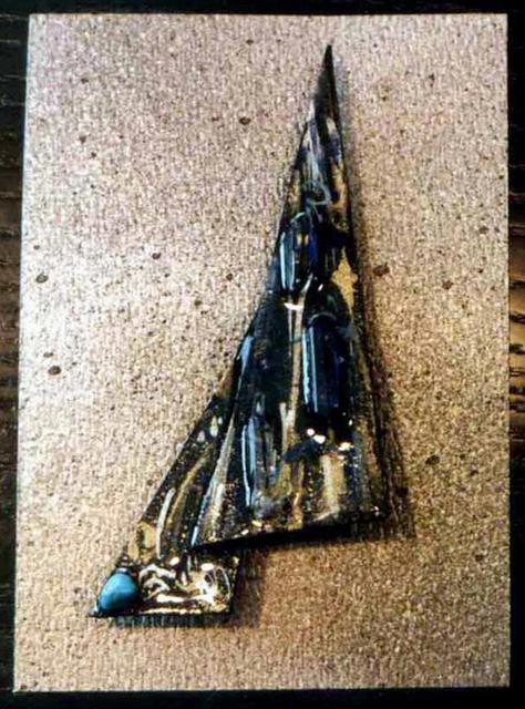 Artist Richard Lazzara. 'Laster Pin Ornament' Artwork Image, Created in 1989, Original Pastel. #art #artist