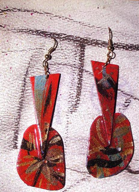 Richard Lazzara  'Luminaria Ear Ornaments', created in 1989, Original Pastel.