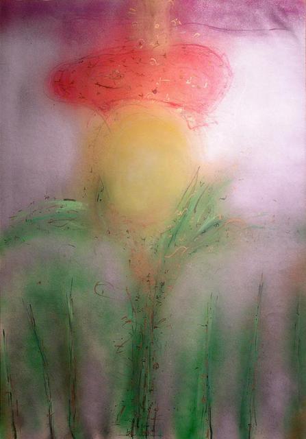 Artist Richard Lazzara. 'Magican Flower' Artwork Image, Created in 1988, Original Pastel. #art #artist