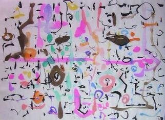 Richard Lazzara: 'major earth initiative', 1975 Calligraphy, Visionary. MAJOR EARTH INITIATIVE, from the folio MINDSCAPES is available at 