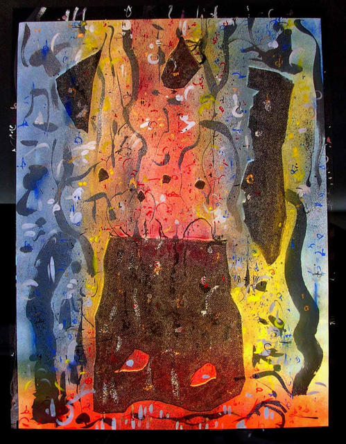 Artist Richard Lazzara. 'Mind Flushing' Artwork Image, Created in 1988, Original Pastel. #art #artist