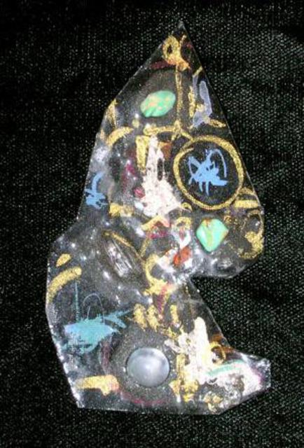Richard Lazzara  'Moon Glow Skys Pin Ornament', created in 1989, Original Pastel.