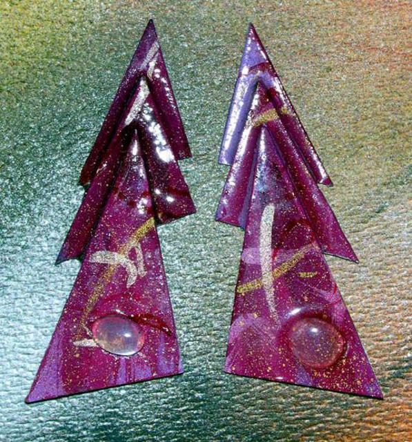 Richard Lazzara  'Moonstone Falls Ear Ornaments', created in 1989, Original Pastel.