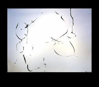 Richard Lazzara: 'moveable rice paddy lingam', 1977 Calligraphy, Culture. moveable rice paddy lingam 1977  is a sumie calligraphy painting from the HERMAE LINGAM ROSETTA as archived at 