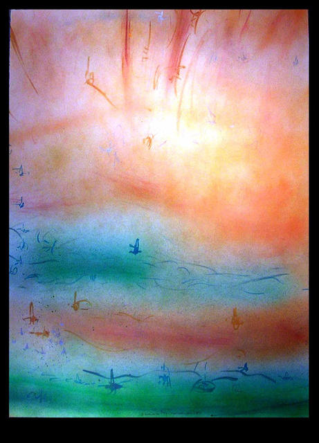Richard Lazzara  'Moving By', created in 1988, Original Pastel.