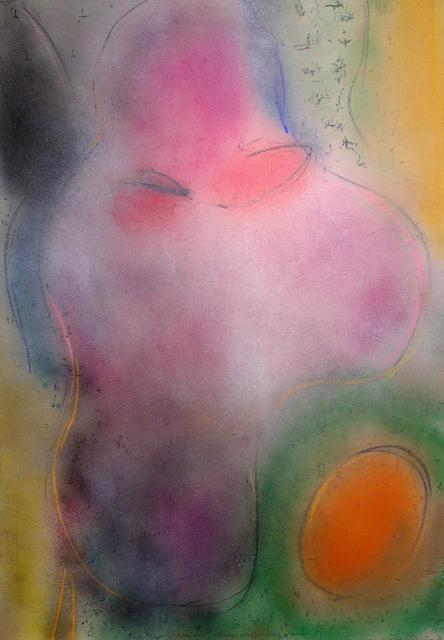 Richard Lazzara  'Mystery Manifestation And An Orange', created in 1988, Original Pastel.