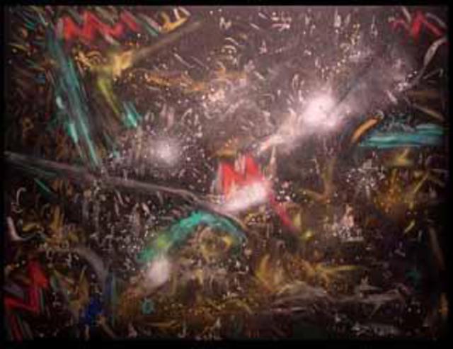 Artist Richard Lazzara. 'Nebula M For Mother' Artwork Image, Created in 1985, Original Pastel. #art #artist