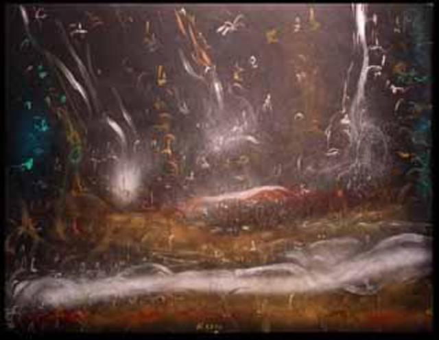 Artist Richard Lazzara. 'Nebula Of Self Awakeness' Artwork Image, Created in 1994, Original Pastel. #art #artist