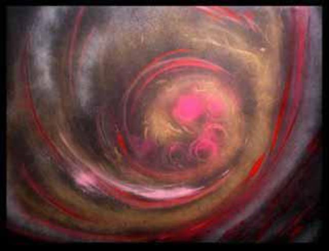 Artist Richard Lazzara. 'Nebula Release' Artwork Image, Created in 1994, Original Pastel. #art #artist