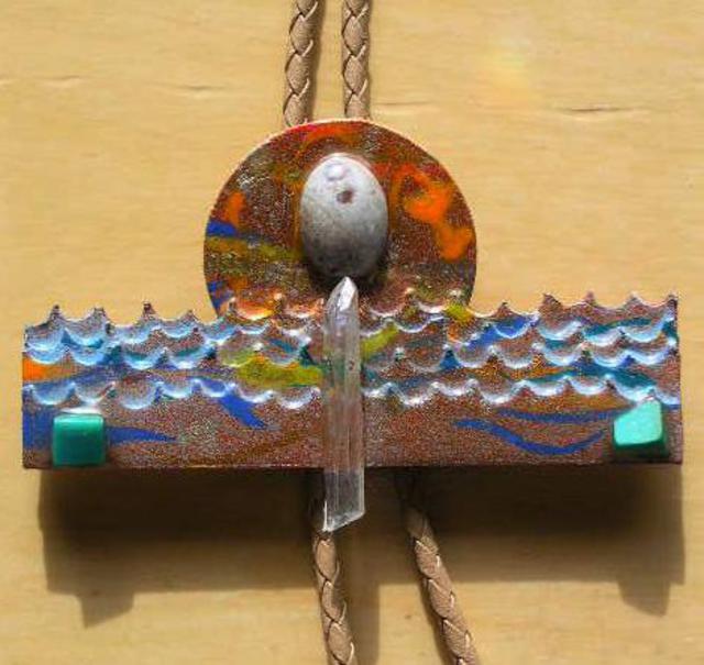 Richard Lazzara  'Ocean Setting Bolo Or Pin Ornament', created in 1989, Original Pastel.