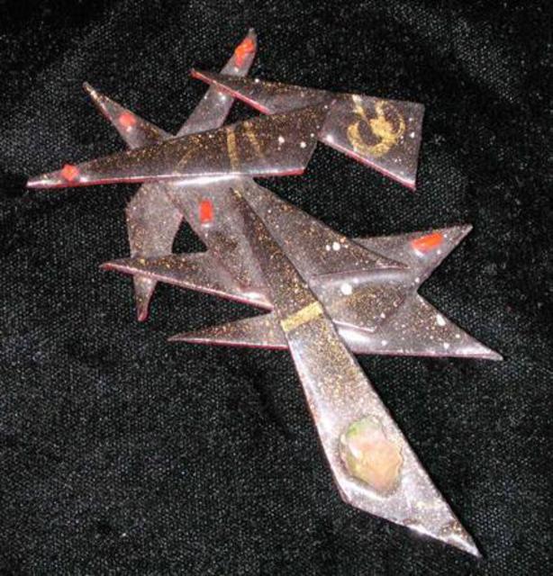 Richard Lazzara  'Opal Cuts Above Pin Ornament', created in 1989, Original Pastel.