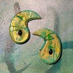 perido commas ear ornaments By Richard Lazzara