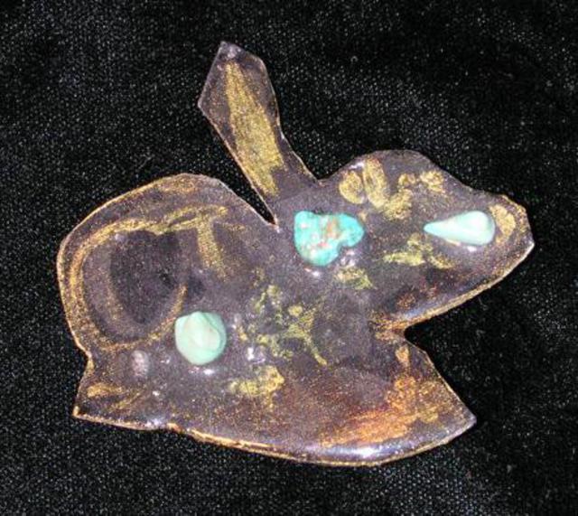 Richard Lazzara  'Rabbit Ears Pin Ornament', created in 1989, Original Pastel.