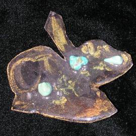 Richard Lazzara: 'rabbit ears pin ornament', 1989 Mixed Media Sculpture, Fashion. Artist Description: rabbit ears pin ornament from the folio LAZZARA ILLUMINATION DESIGN is available at 