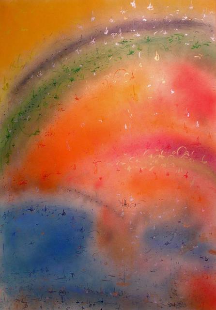 Artist Richard Lazzara. 'Rainbow Arches' Artwork Image, Created in 1988, Original Pastel. #art #artist