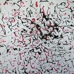red black kaligraphy primal scream By Richard Lazzara