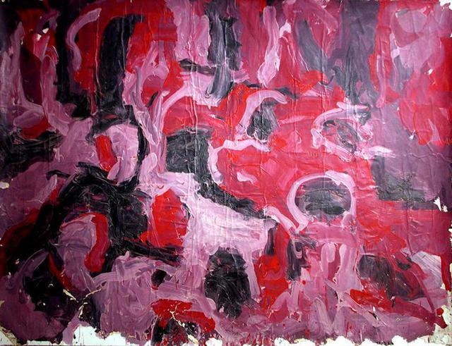 Artist Richard Lazzara. 'Red Lotus Rising Again' Artwork Image, Created in 1972, Original Pastel. #art #artist