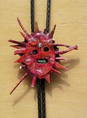 Richard Lazzara: 'red sun bolo or pin ornament', 1989 Mixed Media Sculpture, Fashion. red sun bolo or pin ornament from the folio LAZZARA ILLUMINATION DESIGN is available at 