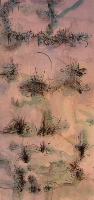 Artist Richard Lazzara. 'Revival Trend Ascends Sumie Arts' Artwork Image, Created in 1976, Original Pastel. #art #artist