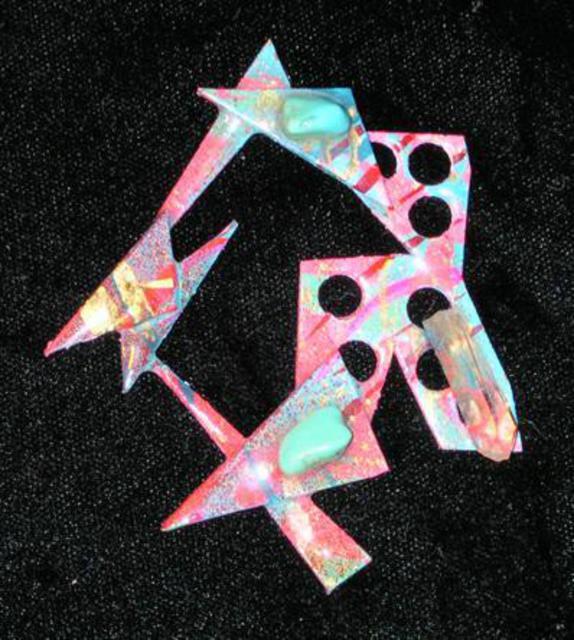 Richard Lazzara  'Rings Of Love Pin Ornament', created in 1989, Original Pastel.